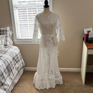 SHEIN White Lace Maxi Dress